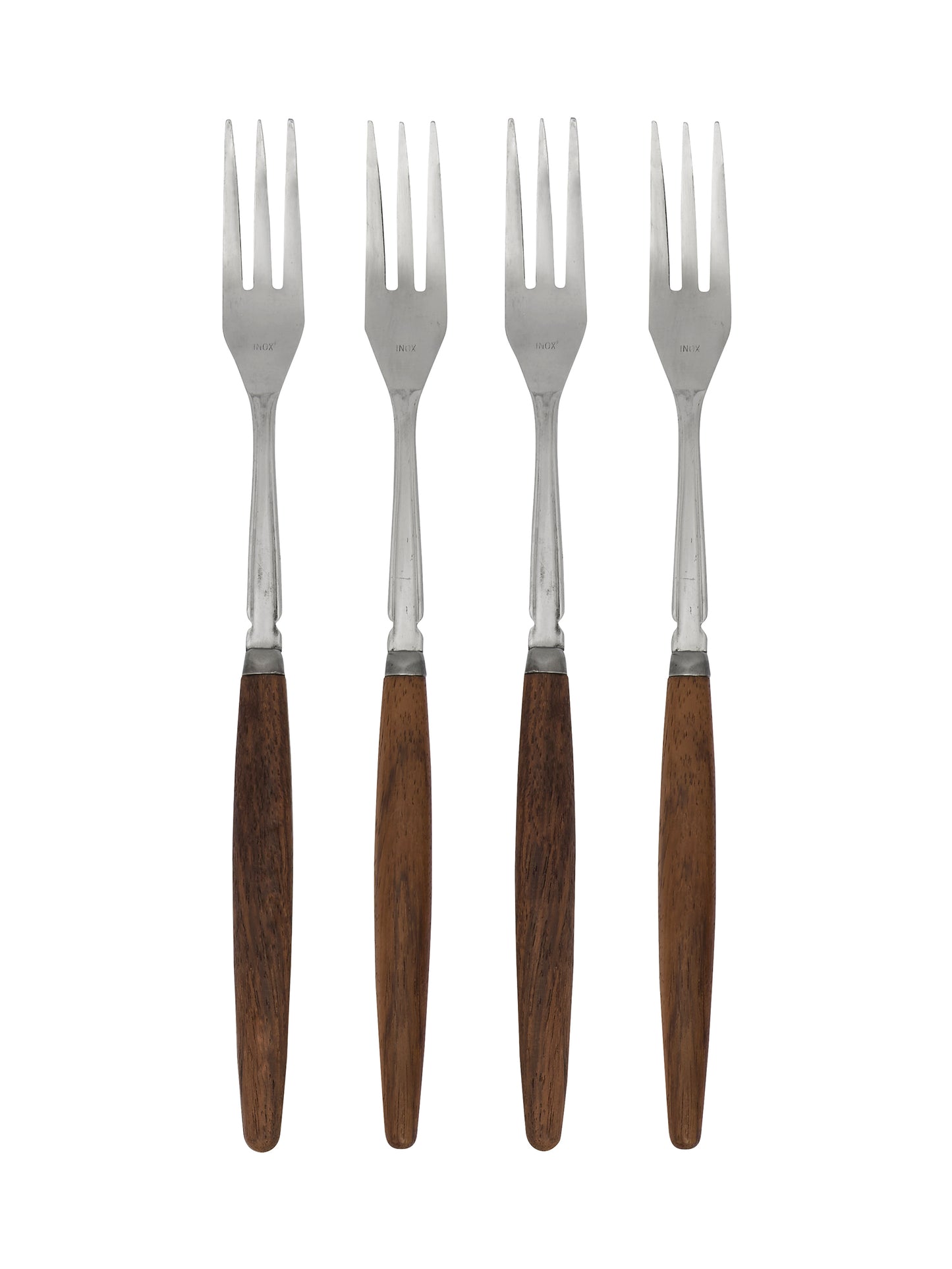 Vintage 1970s MCM Wood Handled Fondue Forks Weston Table