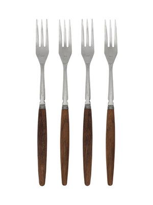  Vintage 1970s MCM Wood Handled Fondue Forks Weston Table 