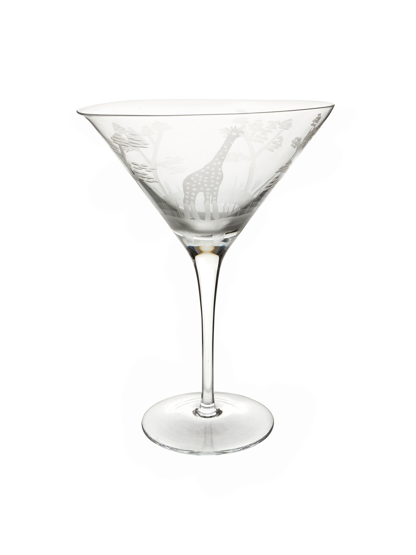 Vintage 1980s Crystal Queen Lace Safari Martini Glass