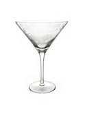 Vintage 1980s Crystal Queen Lace Safari Martini Glass