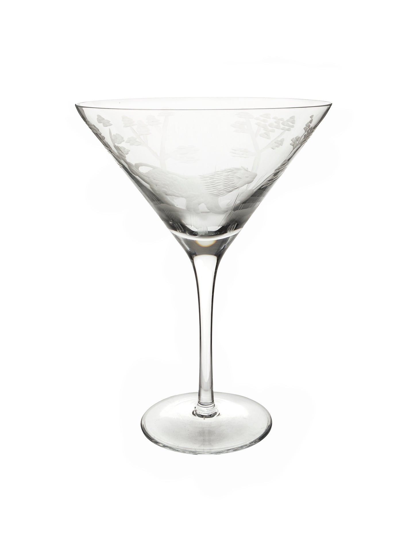 Vintage 1980s Crystal Queen Lace Safari Martini Glass