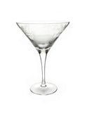 Vintage 1980s Crystal Queen Lace Safari Martini Glass