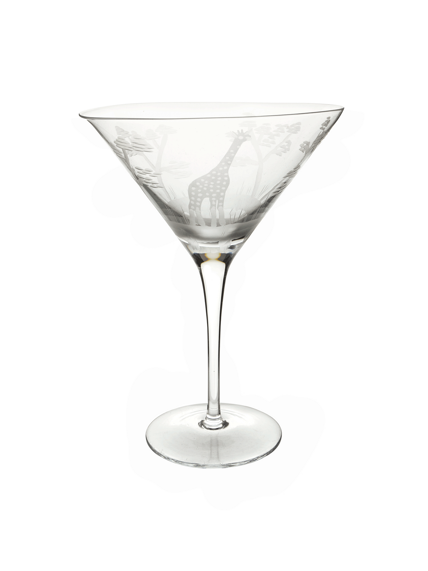 Vintage 1980s Crystal Queen Lace Safari Martini Glass
