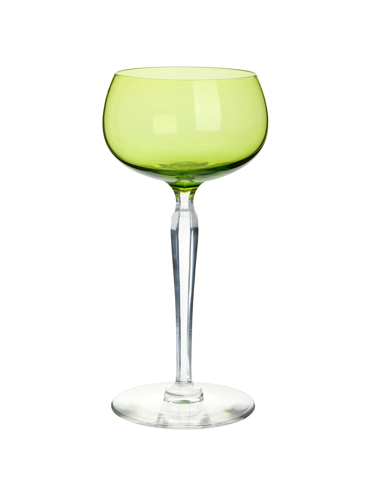 Vintage 1940s Val Saint Lambert Chartreuse Cocktail Glasses Weston Table