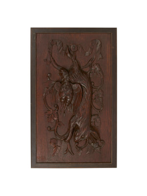  Vintage 19th Century Black Forest Carved Wall Panel Weston Table 