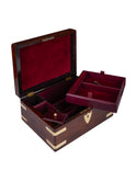 Vintage 19th Century Brass Bound Mahogany Traveling Box Weston Table