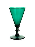 Vintage 19th Century Bristol Green Cocktail Glasses Weston Table