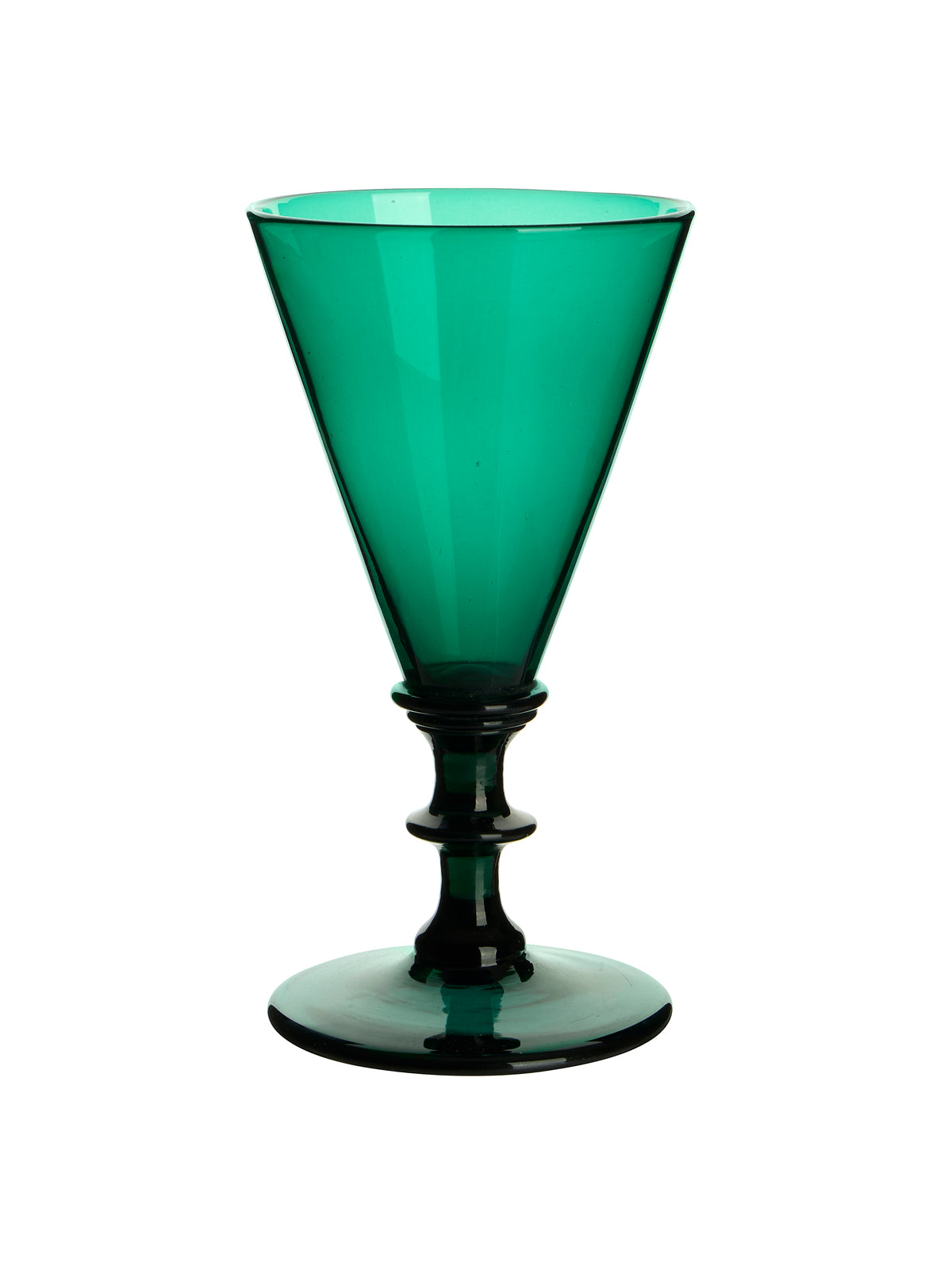 Vintage 19th Century Bristol Green Cocktail Glasses Weston Table