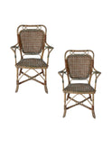 Vintage 19th Century Chartes Chateau Wicker Garden Set Armchairs Weston Table