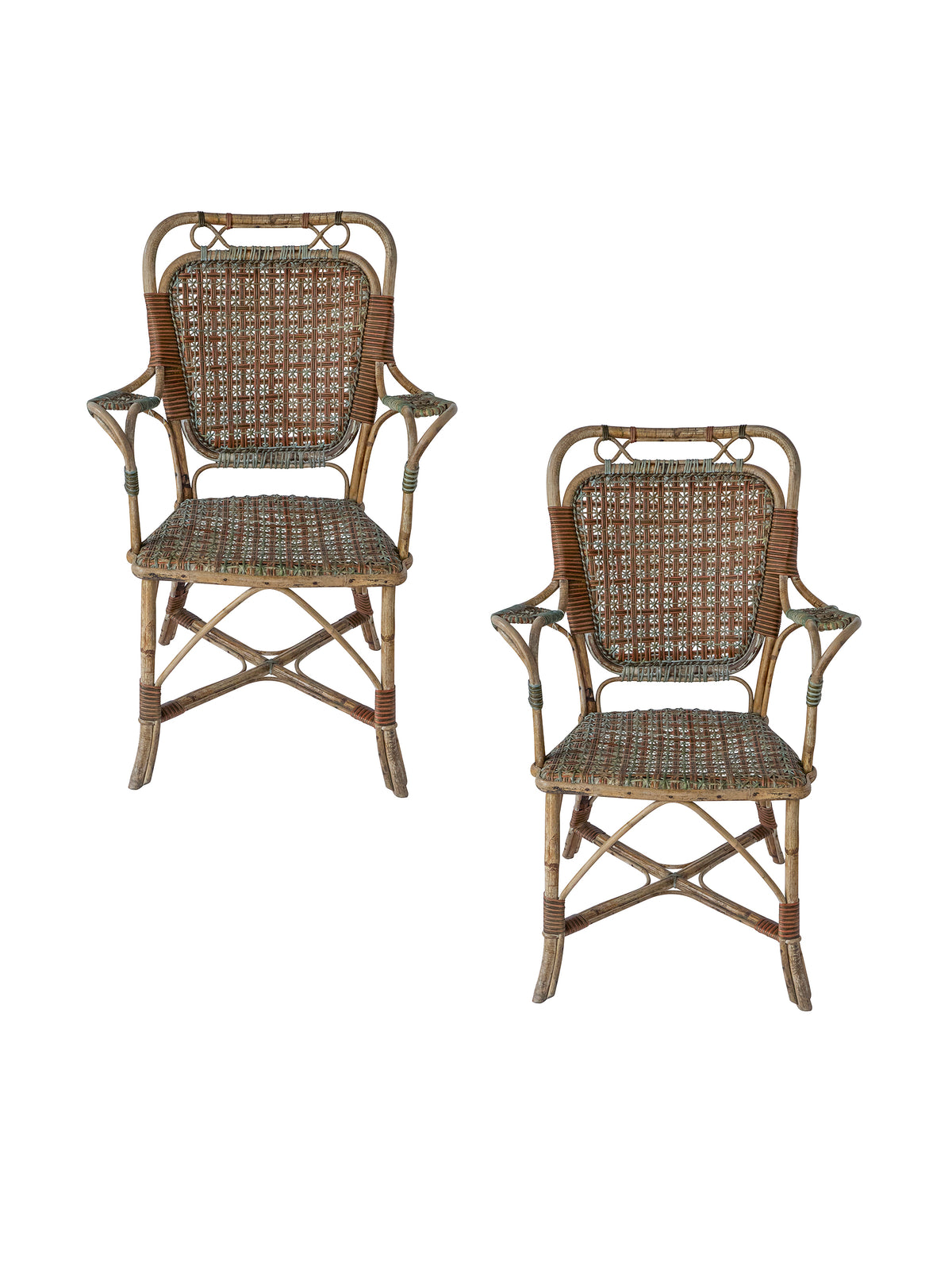 Vintage 19th Century Chartes Chateau Wicker Garden Set Armchairs Weston Table