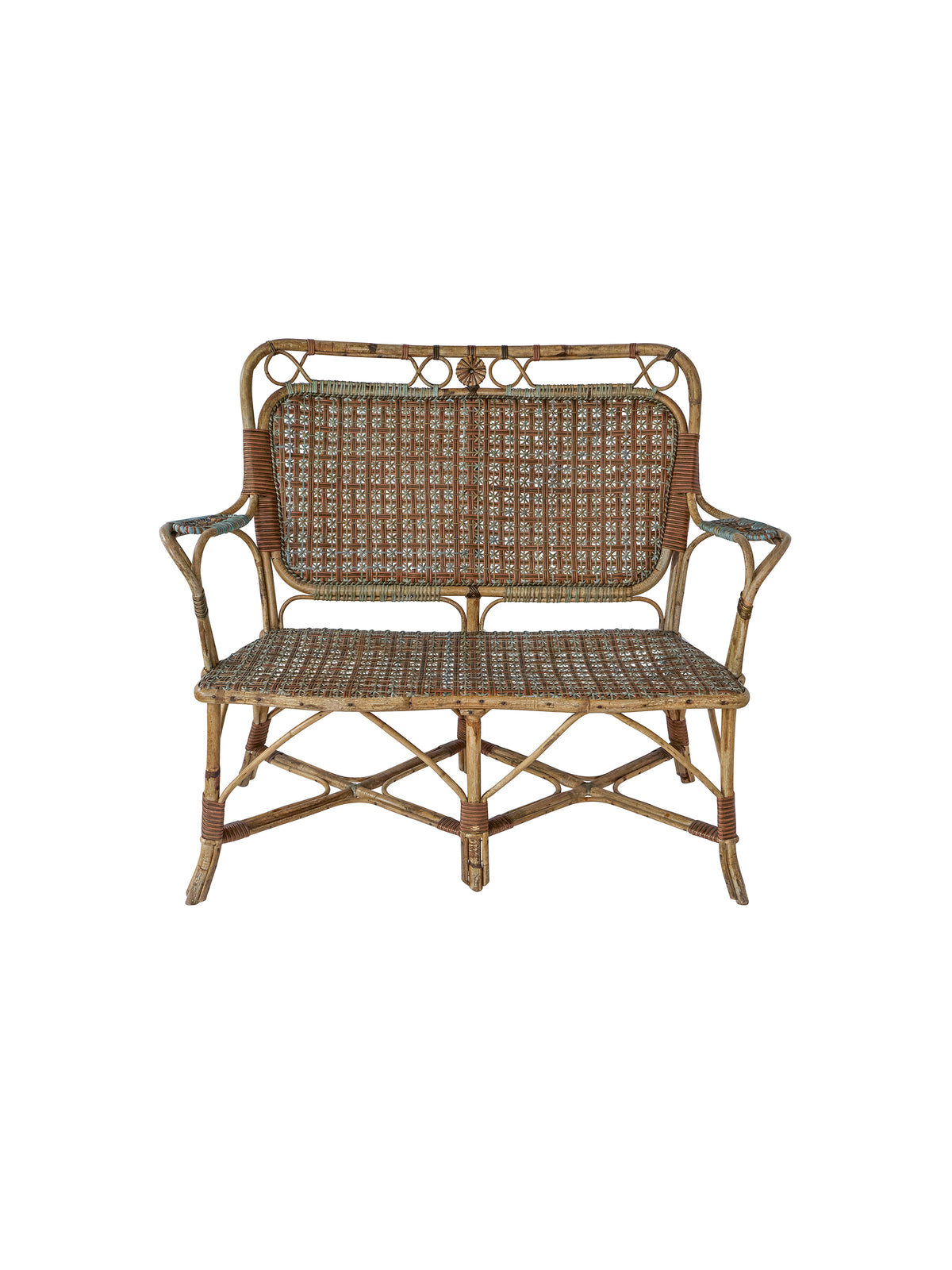 Vintage 19th Century Chartes Chateau Wicker Garden Set Bench Weston Table
