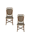 Vintage 19th Century Chartes Chateau Wicker Garden Set Chairs Weston Table