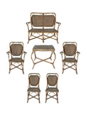 Vintage 19th Century Chartes Chateau Wicker Garden Set Weston Table