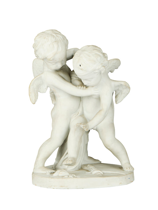Vintage 19th Century Cherub Biscuit Statue Weston Table