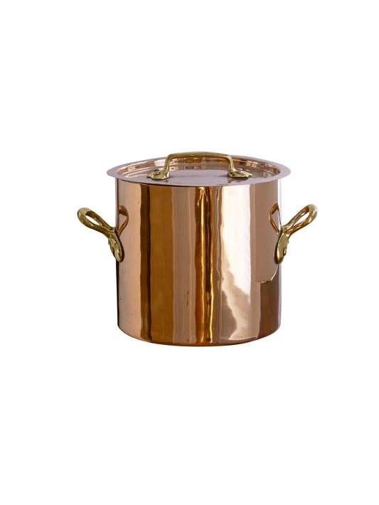 Vintage 19th Century Copper Riveted French Stockpot Weston Table