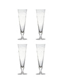 Vintage 19th Century Crystal Champagne Flutes Set of Four Weston Table