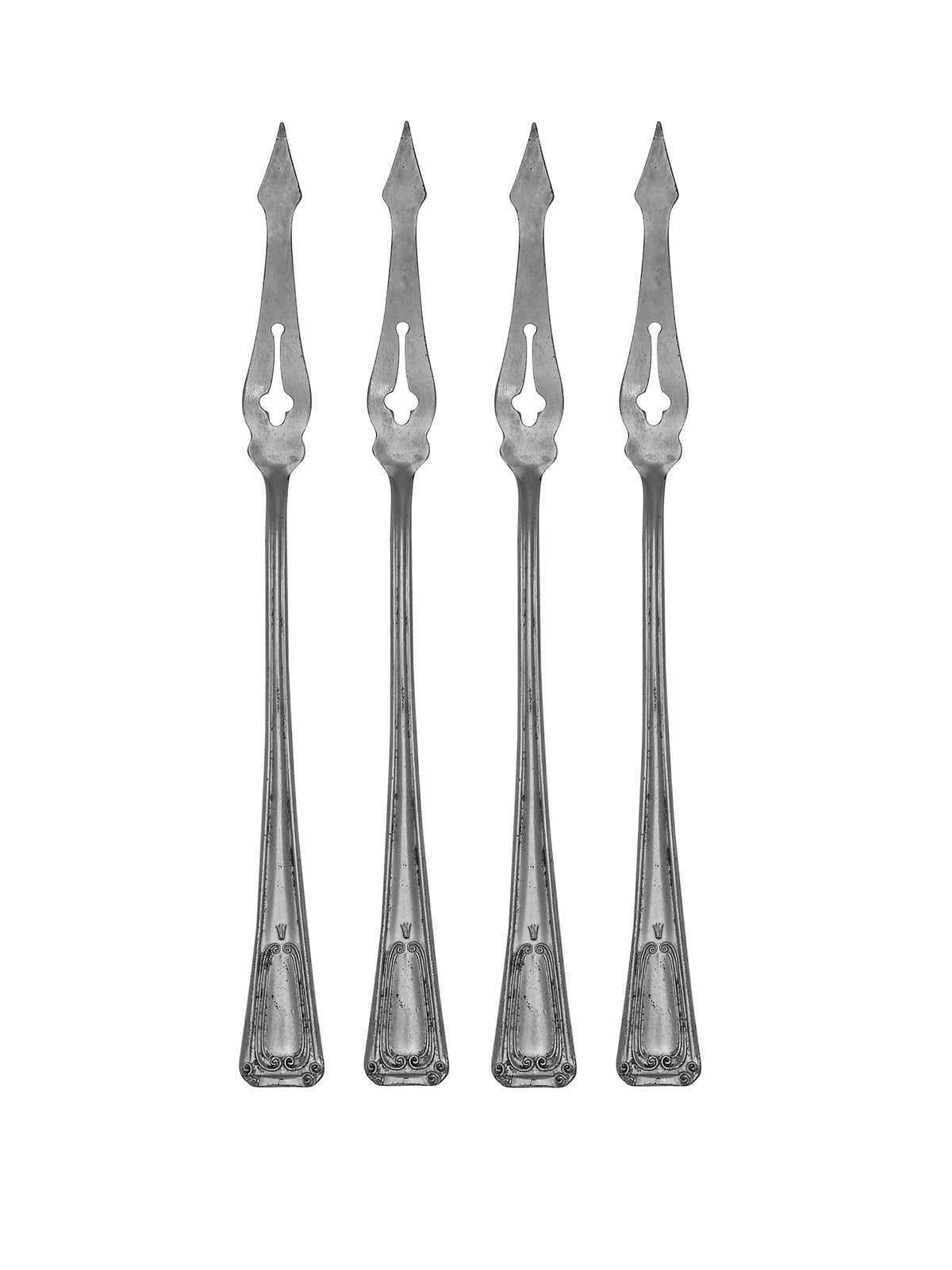 Vintage 19th Century Curran & Co. Silver Plate Nut Picks Three Weston Table