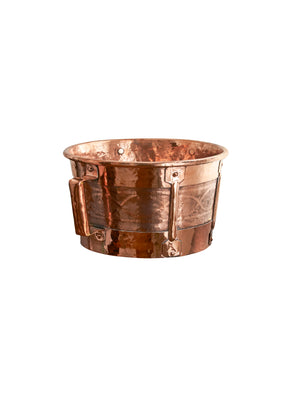  Vintage 19th Century Decorated Copper Grain Measure Weston Table 