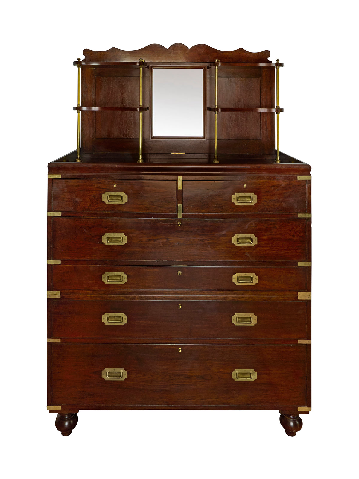 Vintage 19th Century English Campaign Secretary Weston Table