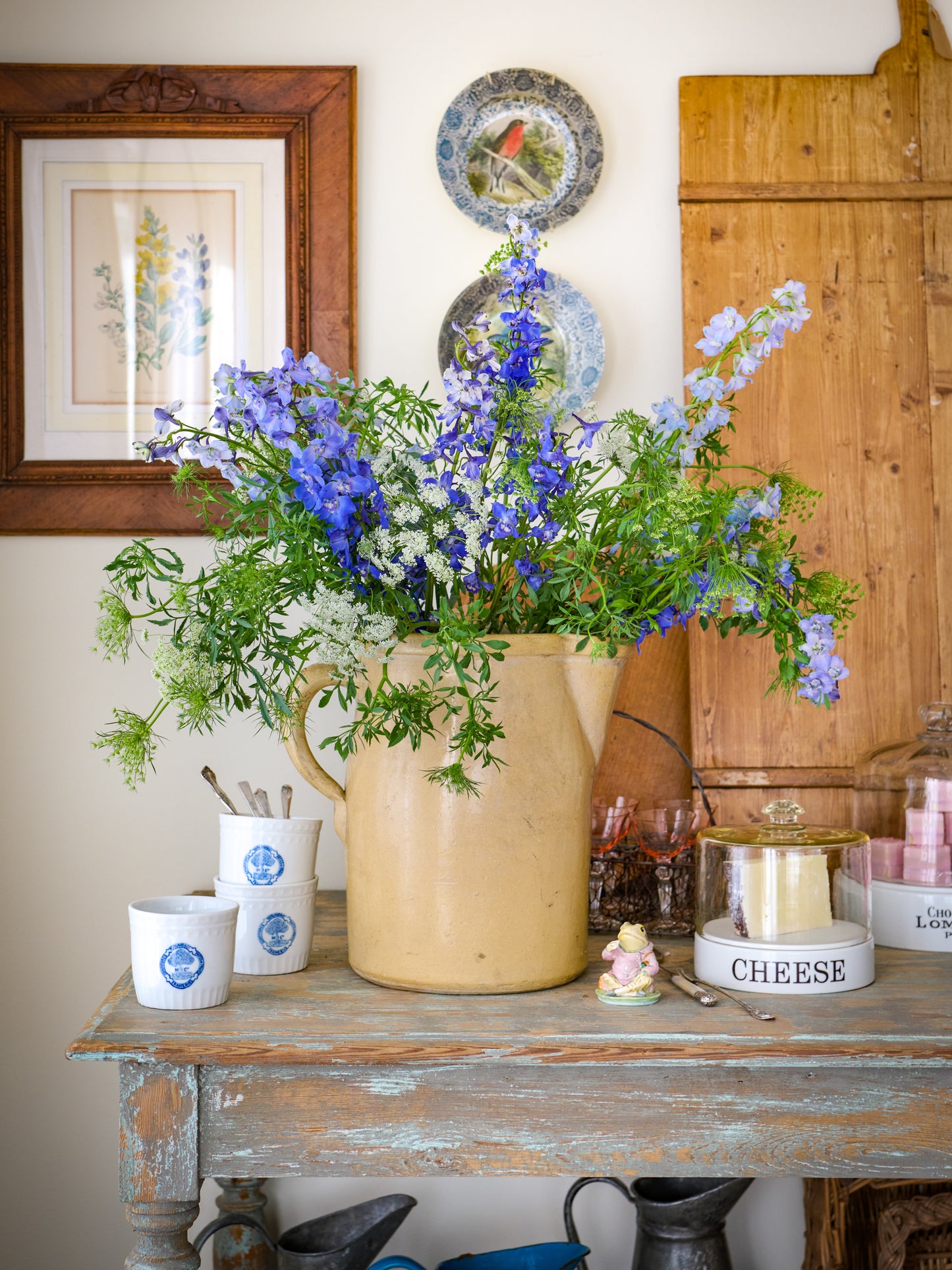 Vintage 19th Century English Dairy Jug Weston Table