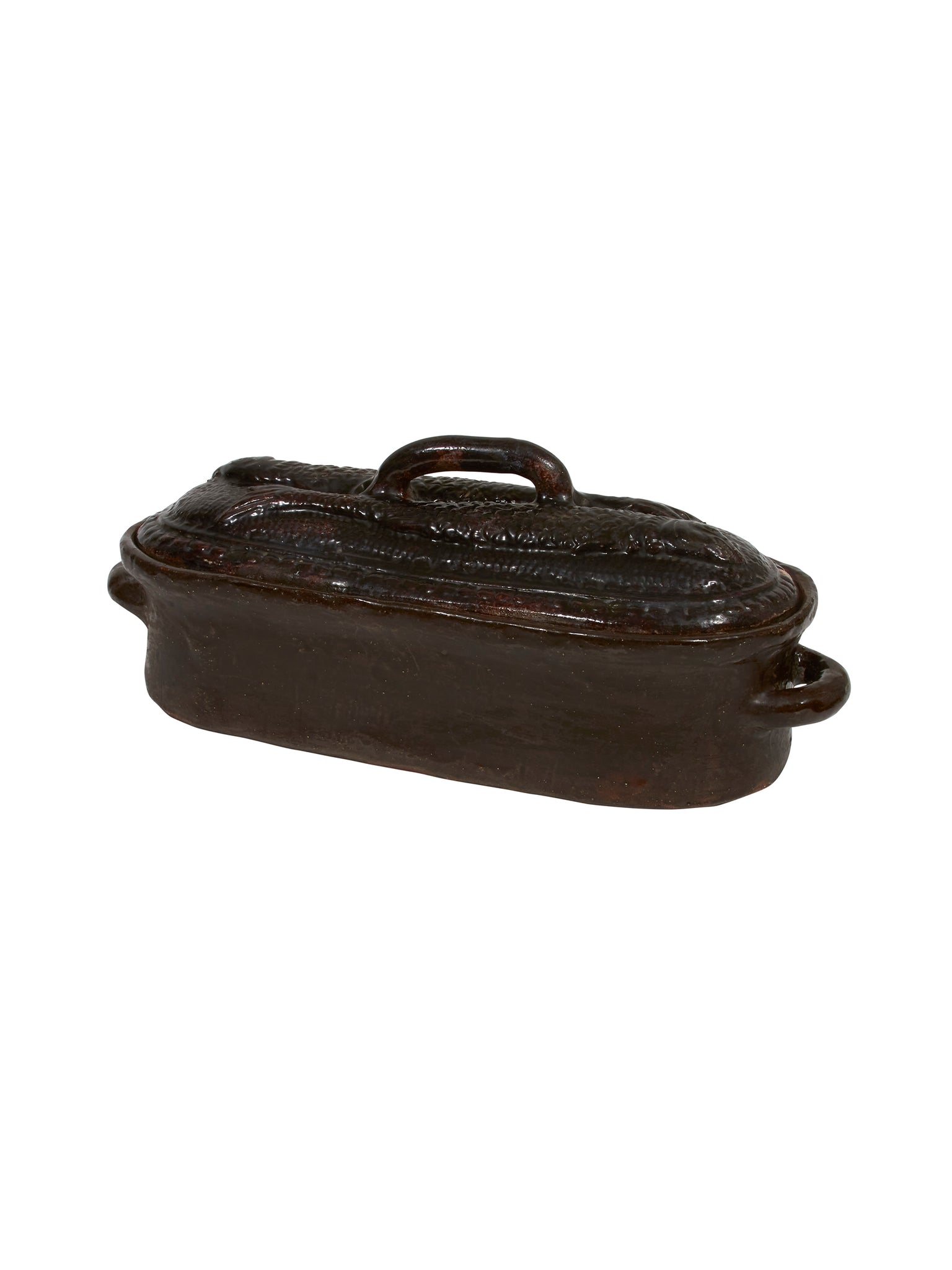 Vintage 19th Century English Fish Clay Pot Weston Table