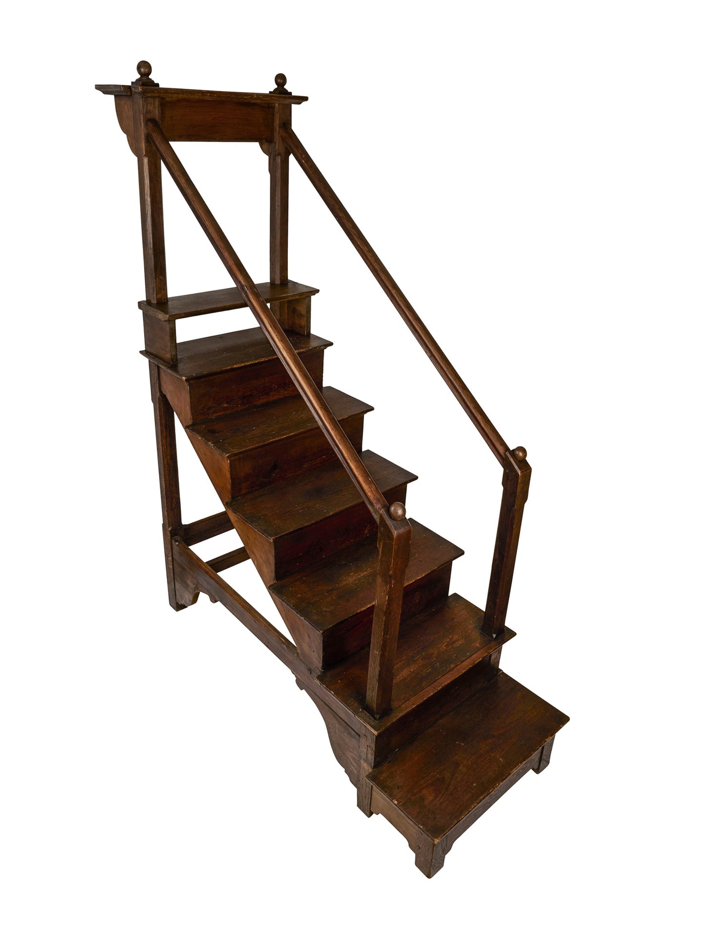 Vintage 19th Century English Oak Library Stairs Weston Table