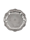 Vintage 19th Century English Ornate Monogrammed Silver Plate Tray Weston Table