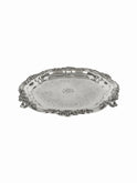 Vintage 19th Century English Ornate Monogrammed Silver Plate Tray Weston Table