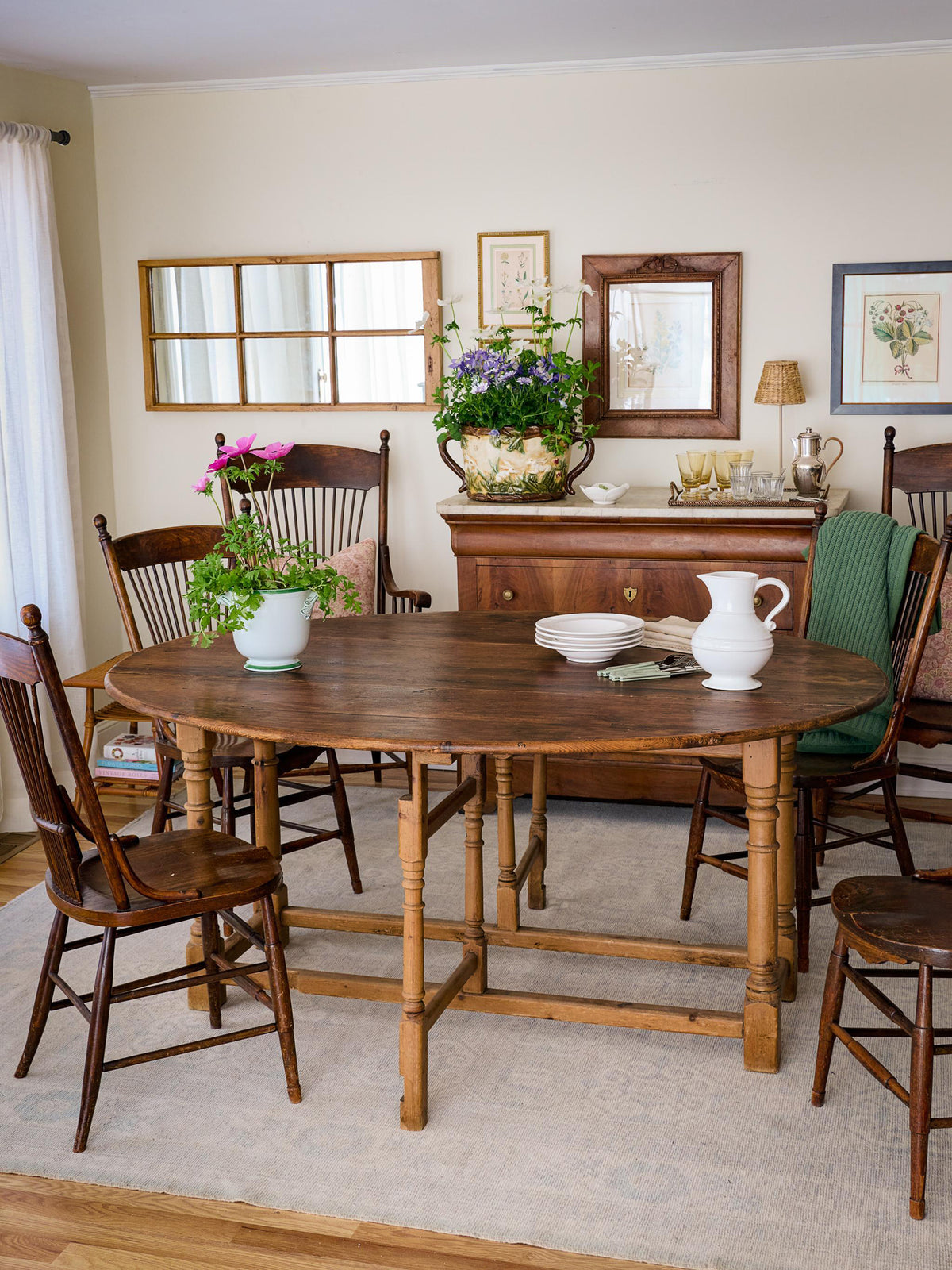 Vintage 19th Century English Oval Gateleg Table | Furniture 