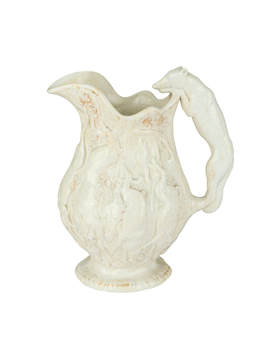 Vintage 19th Century English White Whippet Pitcher Weston Table