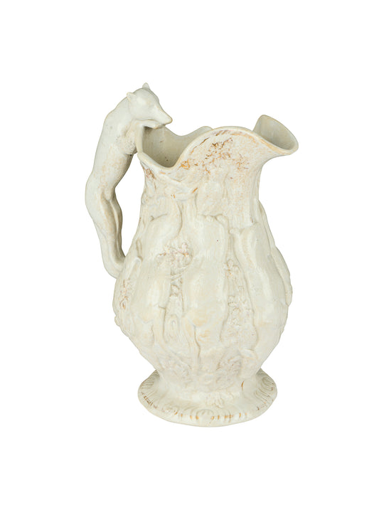 Vintage 19th Century English White Whippet Pitcher Weston Table