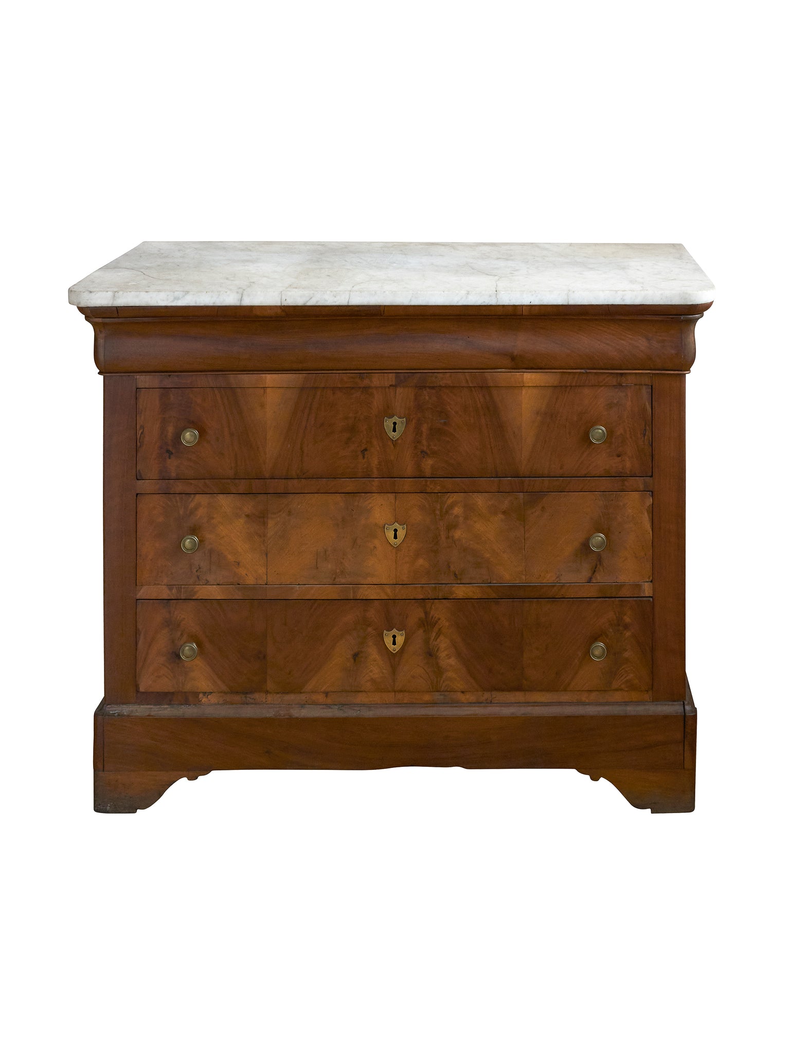 Vintage 19th Century French Chest with Marble Top Weston Table