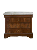 Vintage 19th Century French Chest with Marble Top Weston Table