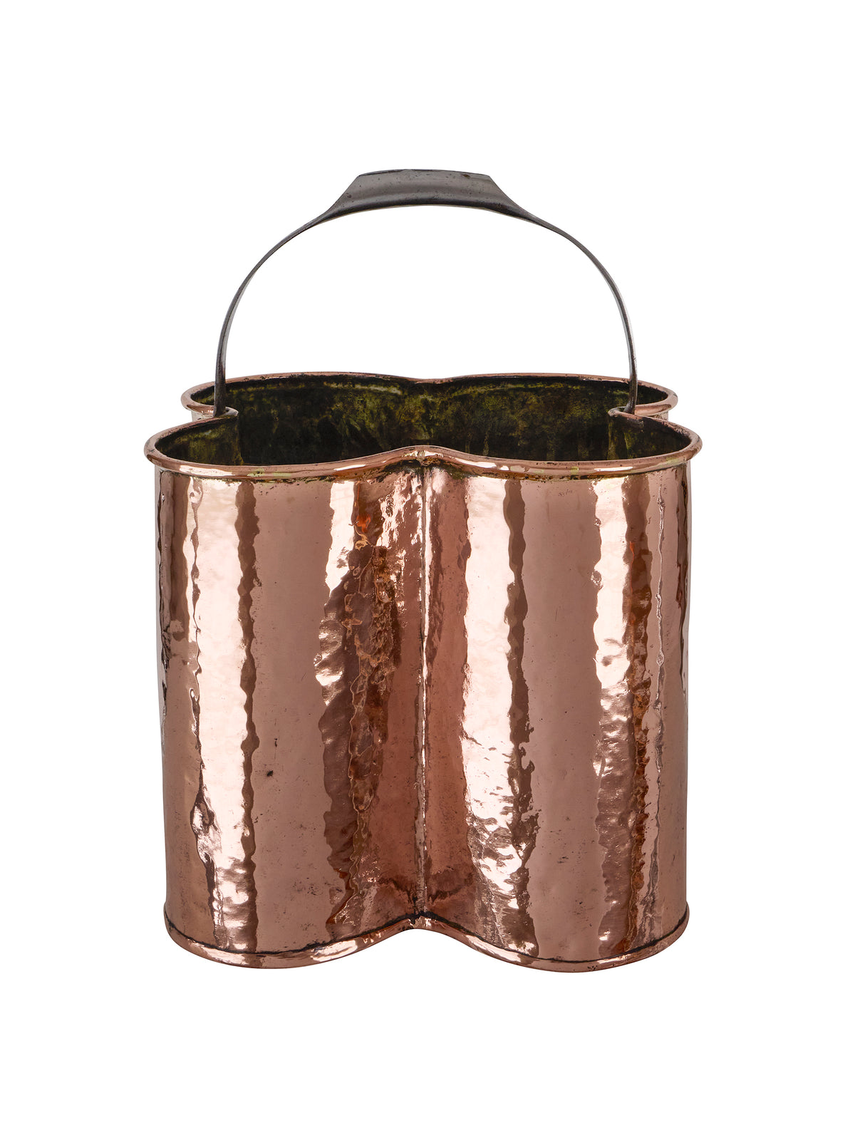 Vintage 19th Century French Copper Bottle Carrier Weston Table