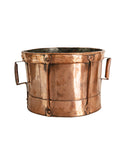 Vintage 19th Century French Copper Handled Grain Measure Weston Table
