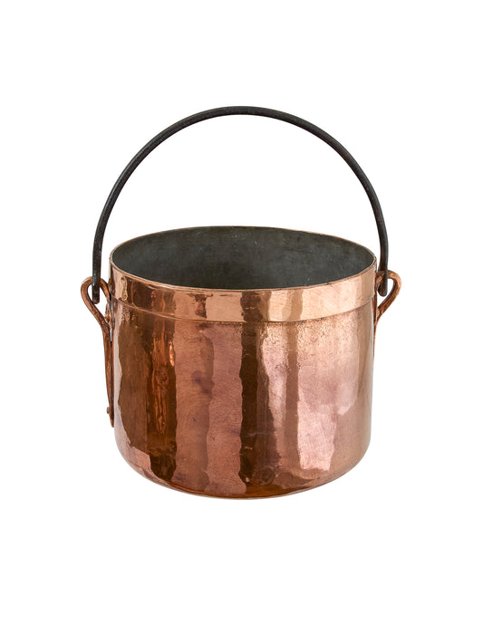 Vintage 19th Century French Copper Hanging Hearth Pot Weston Table