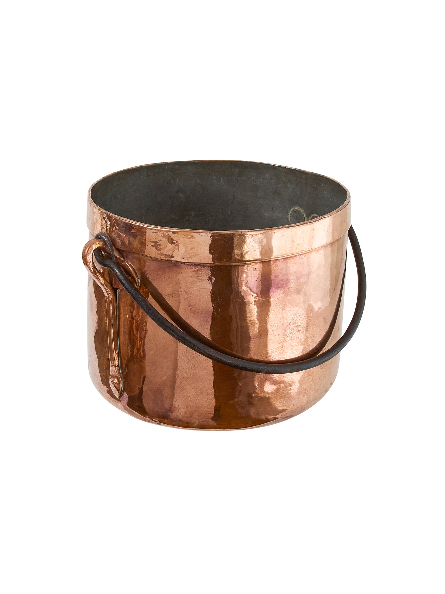 Vintage 19th Century French Copper Hanging Hearth Pot Weston Table