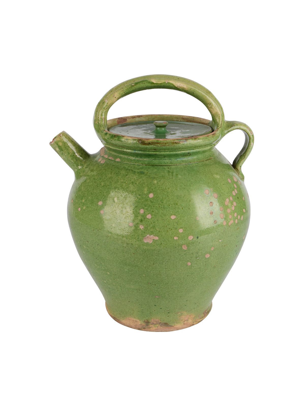 Vintage 19th Century French Green Vinegar Pot Four Weston Table