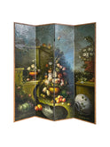 Vintage 19th Century French Hand Painted Folding Screen Weston Table