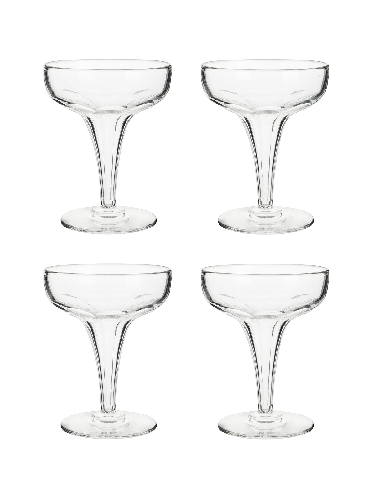 Vintage 19th Century French Hollow Stem Cocktail Glasses Set of Four Weston Table