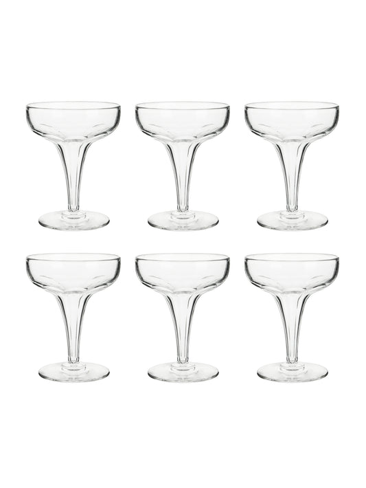 Vintage 19th Century French Hollow Stem Cocktail Glasses Set of Six Weston Table