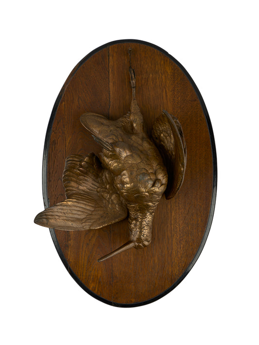 Vintage 19th Century French Hunting Game Bird Plaque Two Weston Table