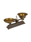 Vintage 19th Century French Iron Scale with Brass Pans Weston Table