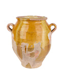 Vintage 19th Century French Ochre Glazed Confit Pot Five Weston Table