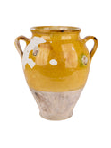 Vintage 19th Century French Ochre Glazed Confit Pot Nine Weston Table