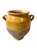Vintage 19th Century French Terracotta Glazed Confit Pot Three Weston Table