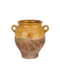 Vintage 19th Century French Terracotta Glazed Confit Pot