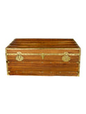 Vintage 19th Century French Wood Camphor Trunk Weston Table