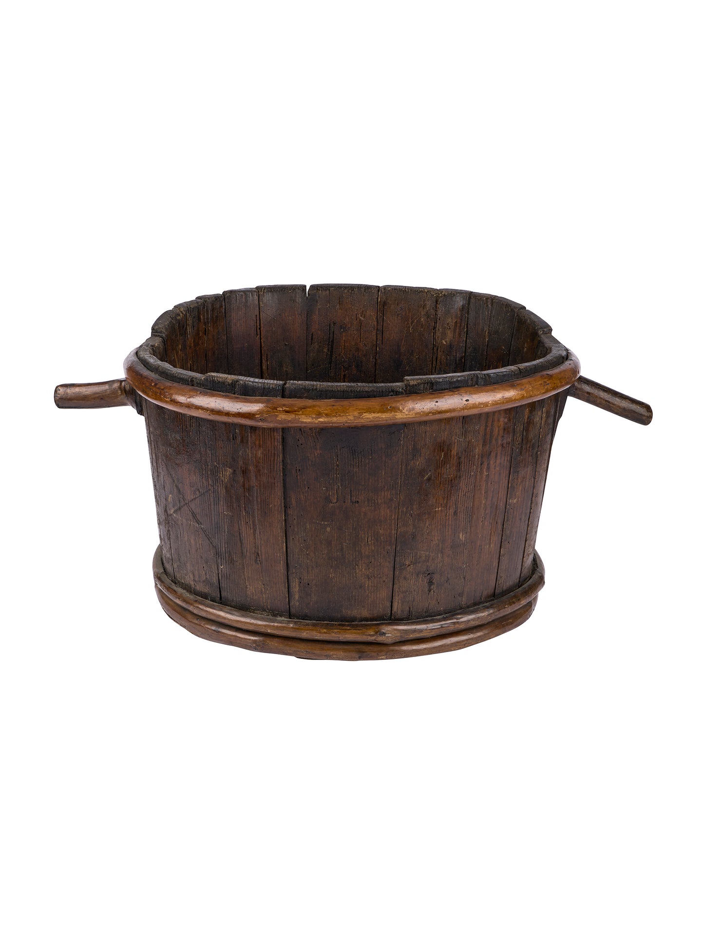 Vintage 19th Century French Wood Wine Hod Weston Table