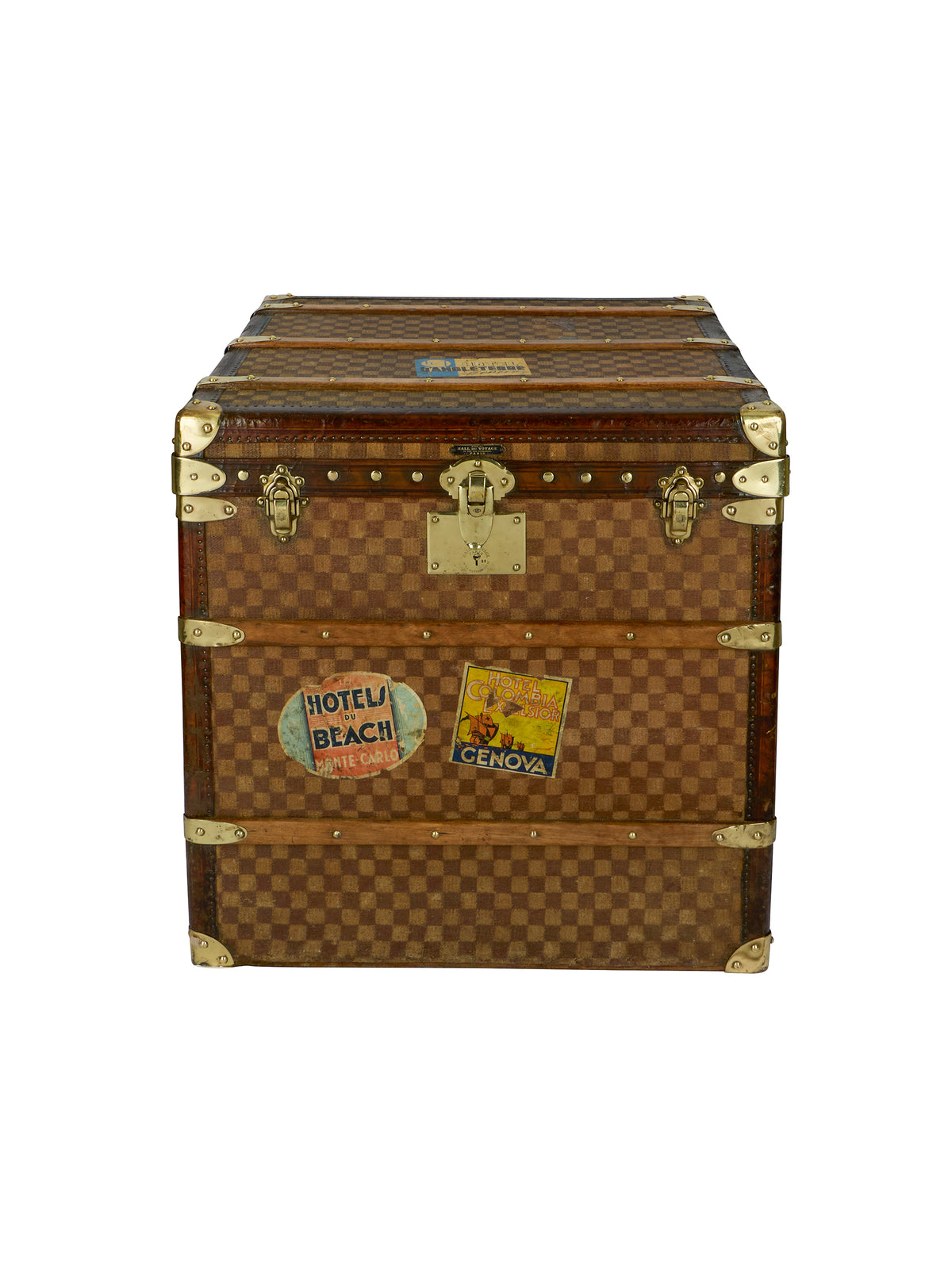 Vintage 19th Century Hall du Voyage Traveler's Trunk Weston Table